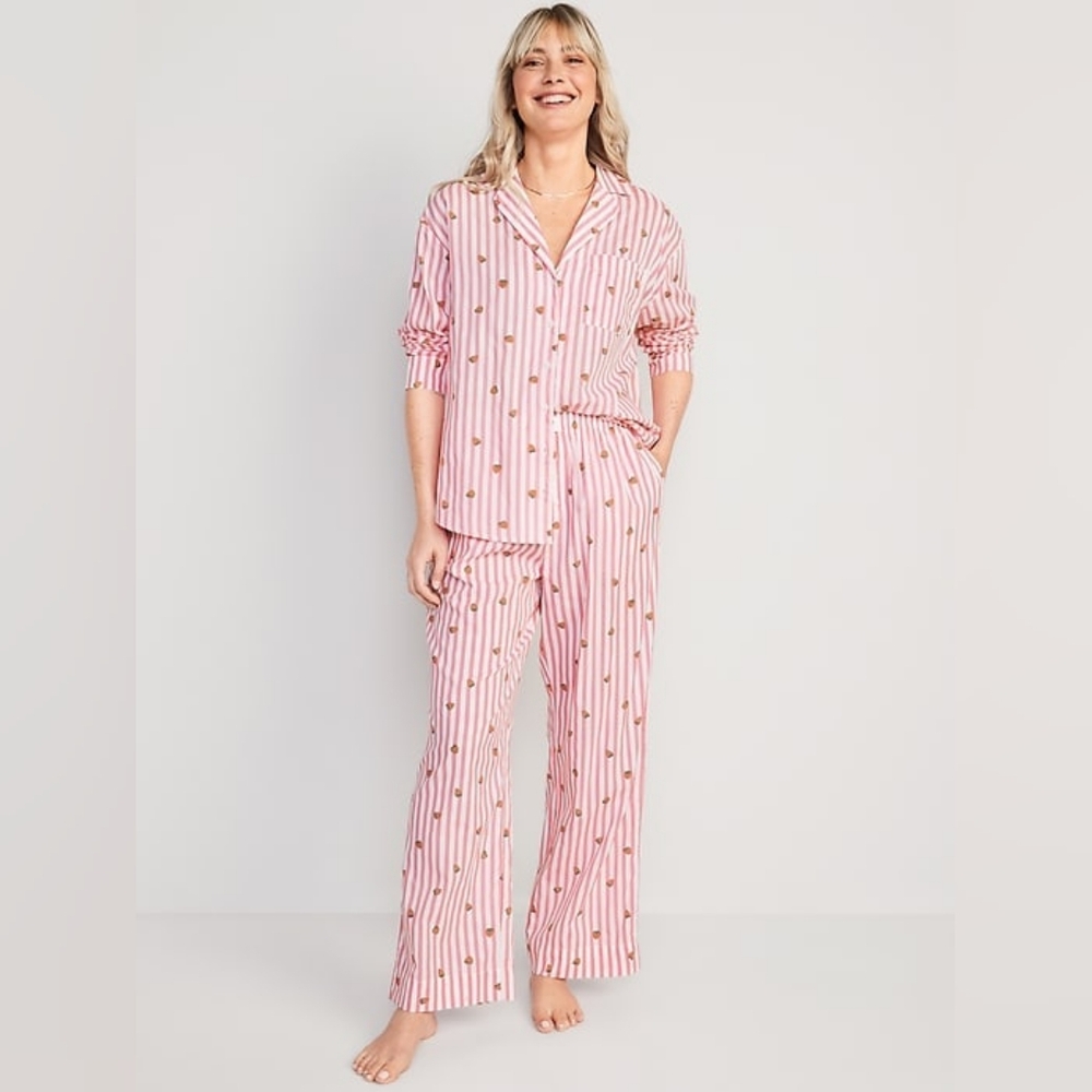 Old Navy Matching Printed Pajama Set in Strawberry Jammin’, XXL